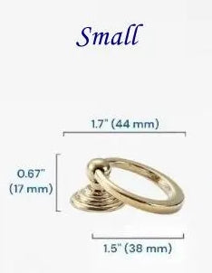 Brass Drop Ring Pulls - 4 Finishes | Classic Hardware