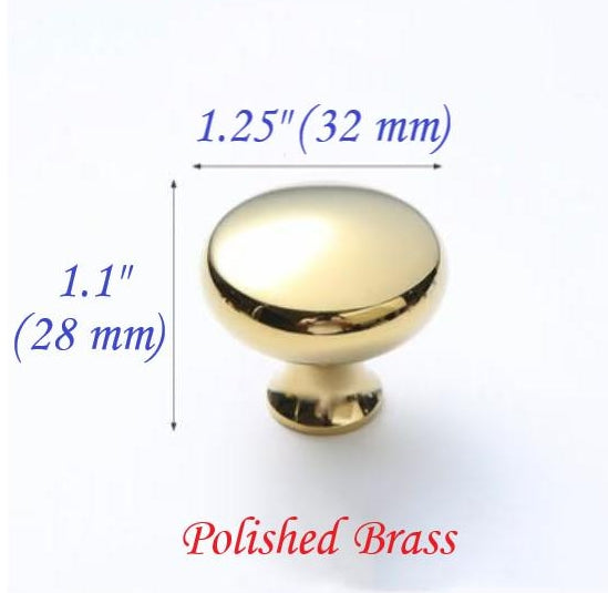 2.5" 64 mm Centers Brass Cup Drawer Pulls, Polished Gold Chrome Bronze