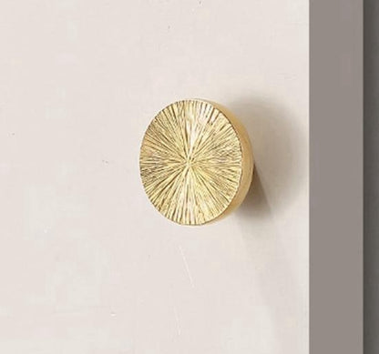 2.5“ Brass Sunburst Half Moon Drawer Pull & Circle Knob