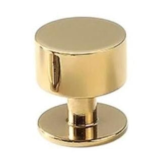 Brass Round Cabinet Knobs with Wide Base - 6 Finishes