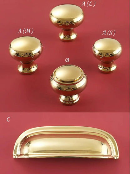 3" Brass Cup Drawer Pull & Cabinet Knob 76 mm Centers, Gold, Bronze, Silver and Black