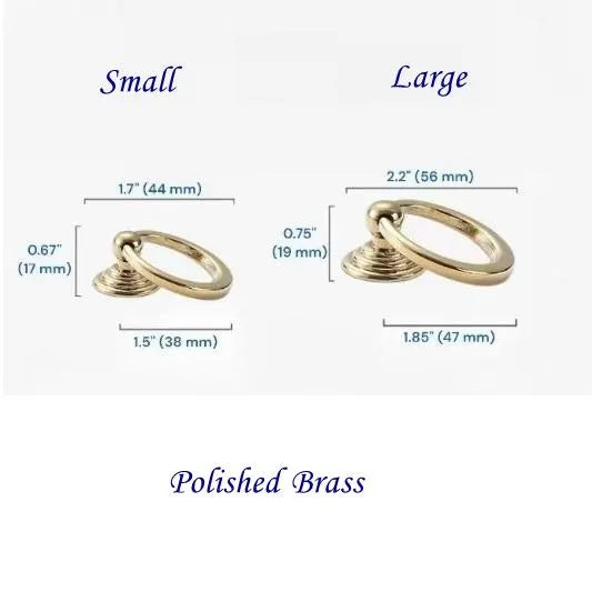 Brass Drop Ring Pulls - 4 Finishes | Classic Hardware