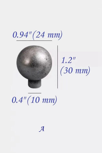 Pewter Drawer Pull Solid Brass
