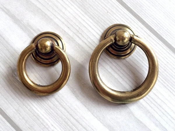 3,5" 4,25" Zentren Antik Silber Swing Bail Griff &amp; Anhänger Drop Ring Pull