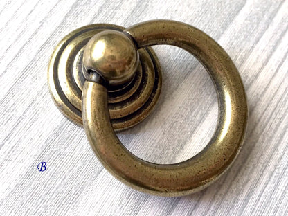 3,5" 4,25" Zentren Antik Silber Swing Bail Griff &amp; Anhänger Drop Ring Pull