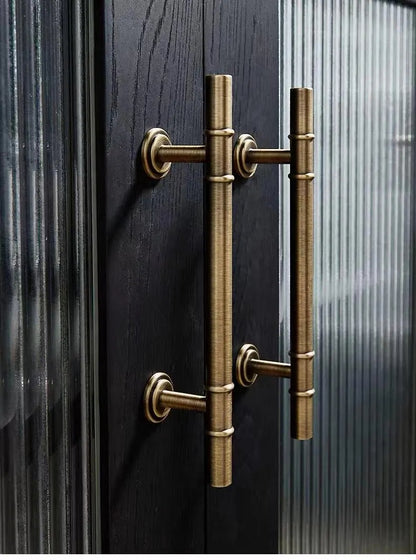 Antique Bronze Brass Cabinet T Bar Handles - 3.75" 5"