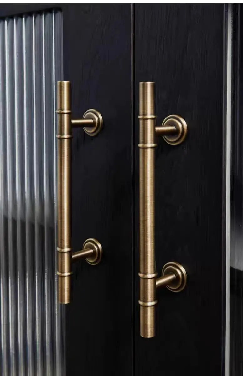 Antique Bronze Brass Cabinet T Bar Handles - 3.75" 5"