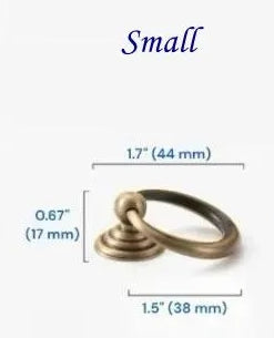 Brass Drop Ring Pulls - 4 Finishes | Classic Hardware