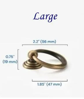 Brass Drop Ring Pulls - 4 Finishes | Classic Hardware
