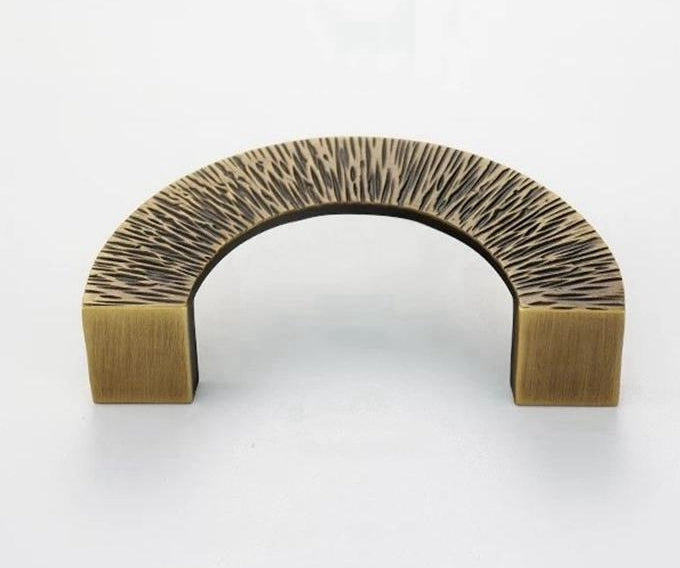 2.5“ Brass Sunburst Half Moon Drawer Pull & Circle Knob