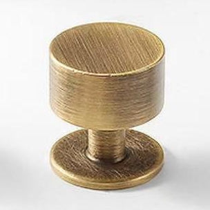 Brass Round Cabinet Knobs with Wide Base - 6 Finishes