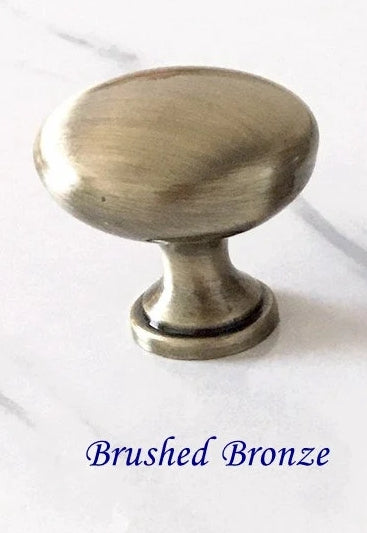 Round Cabinet Knobs, Drawer Pulls, Gold Pewter Nickel Bronze, Kitchen Hardware
