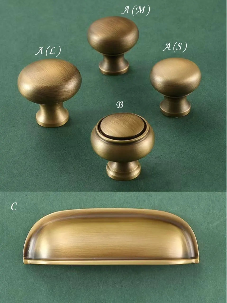 3" Brass Cup Drawer Pull & Cabinet Knob 76 mm Centers, Gold, Bronze, Silver and Black