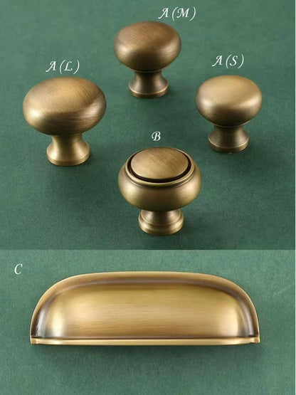 3" Brass Cup Drawer Pull & Cabinet Knob 76 mm Centers, Gold, Bronze, Silver and Black