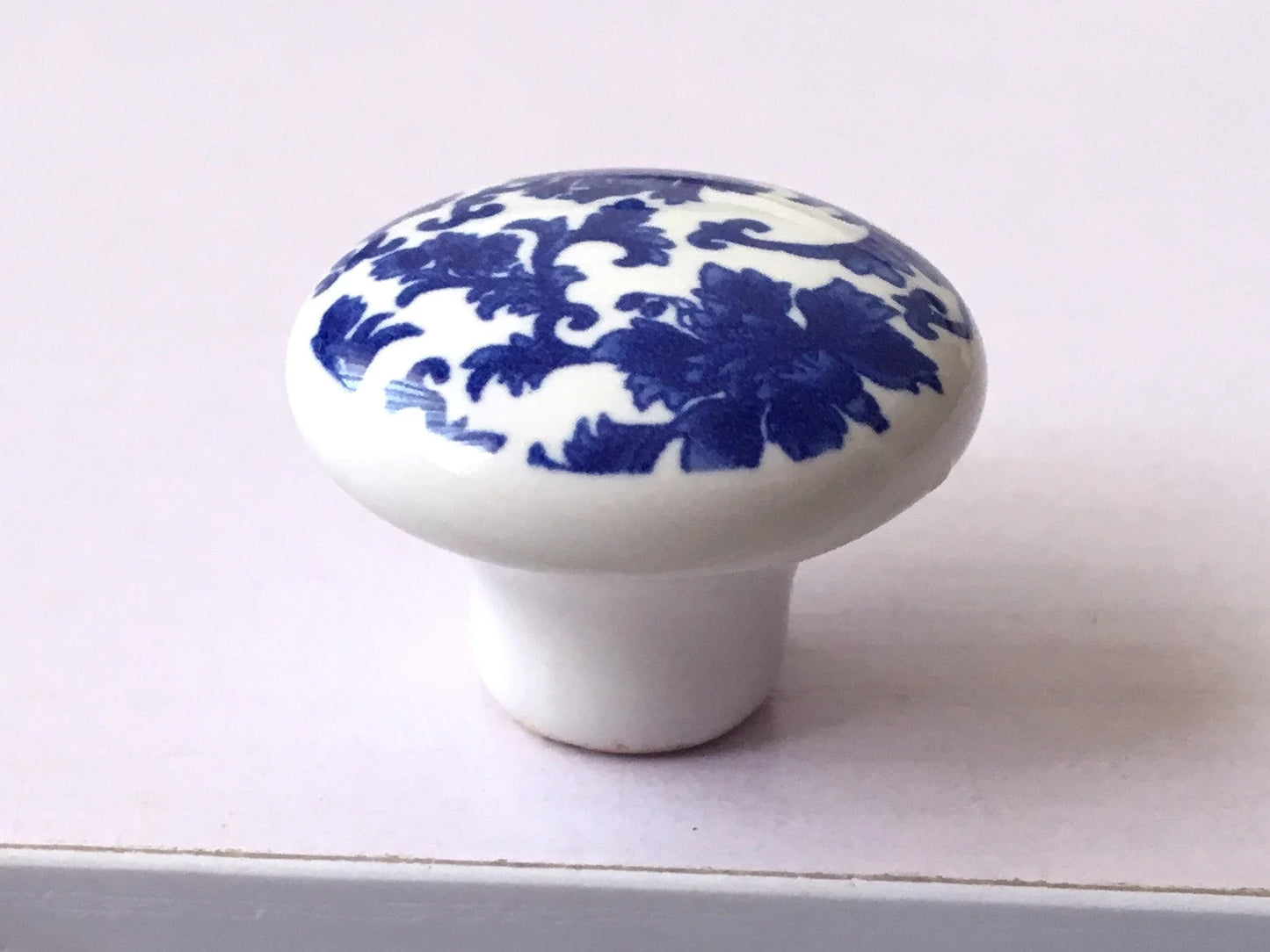 White Blue Drawer Pull Cabinet Knob Chinoiserie Oriental Kitchen Hardware