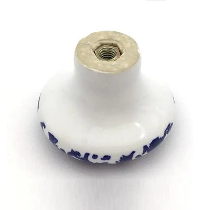 White Blue Drawer Pull Cabinet Knob Chinoiserie Oriental Kitchen Hardware