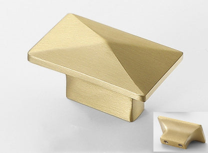 Rectangular cabinet pull brushed gold