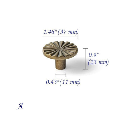 Poignée de tiroir en bronze antique avec trous de 2,5", 2 1/2", 3", 5".