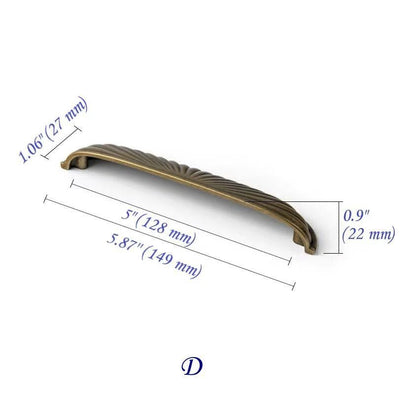 Poignée de tiroir en bronze antique avec trous de 2,5", 2 1/2", 3", 5".