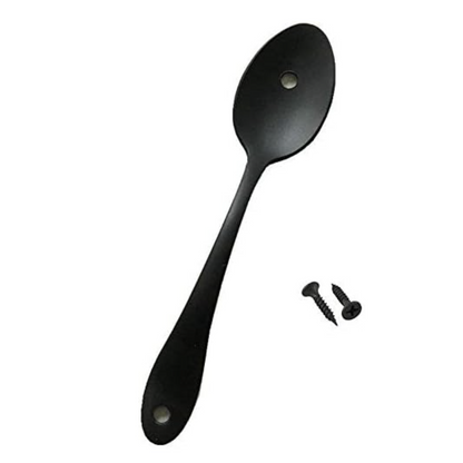 Spoon Fork Farmhouse Style Kitchen Cabinet Pulls, Antique Black