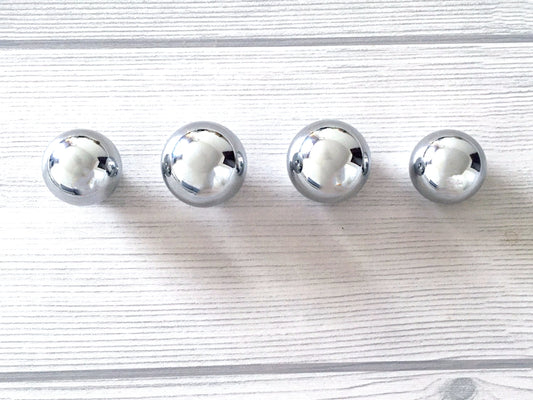 Sphere Brass Drawer Knobs Polished Chrome Silver Lynns Hardware