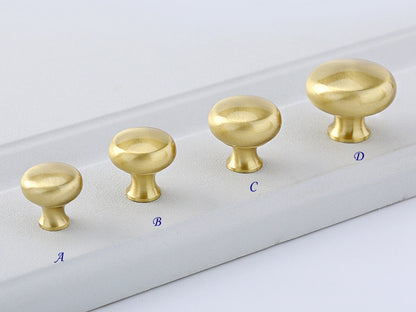 Brushed Brass Gold Cabinet Door Knobs - Classic Hardware