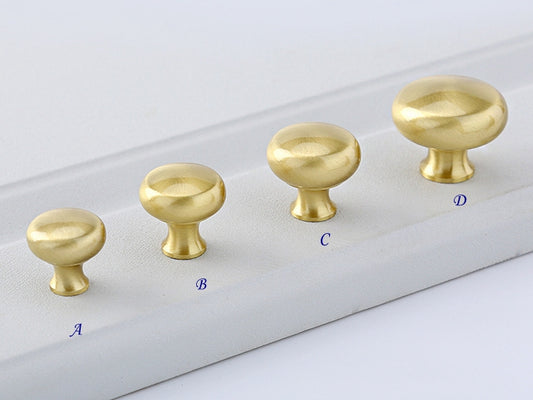 Brushed Brass Gold Cabinet Door Knobs - Classic Hardware