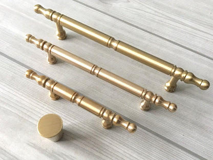 2.25" 2.5" 3.75" 4.25" 5" European Brass Drawer Pull Handle, Classic Kitchen Hardware