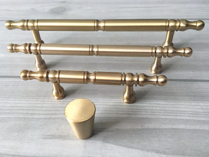 2.25" 2.5" 3.75" 4.25" 5" European Brass Drawer Pull Handle, Classic Kitchen Hardware
