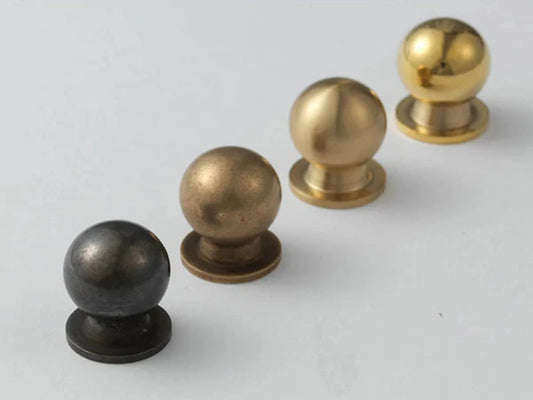 Petits boutons en laiton | Mini poignée de tiroir | Bronze antique poli or