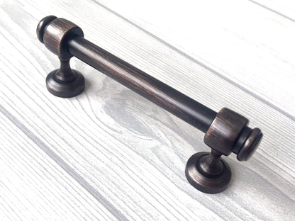 3.5" 6" Centers Oil Rubbed Bronze Cabinet Bar Pull - LynnsHardware