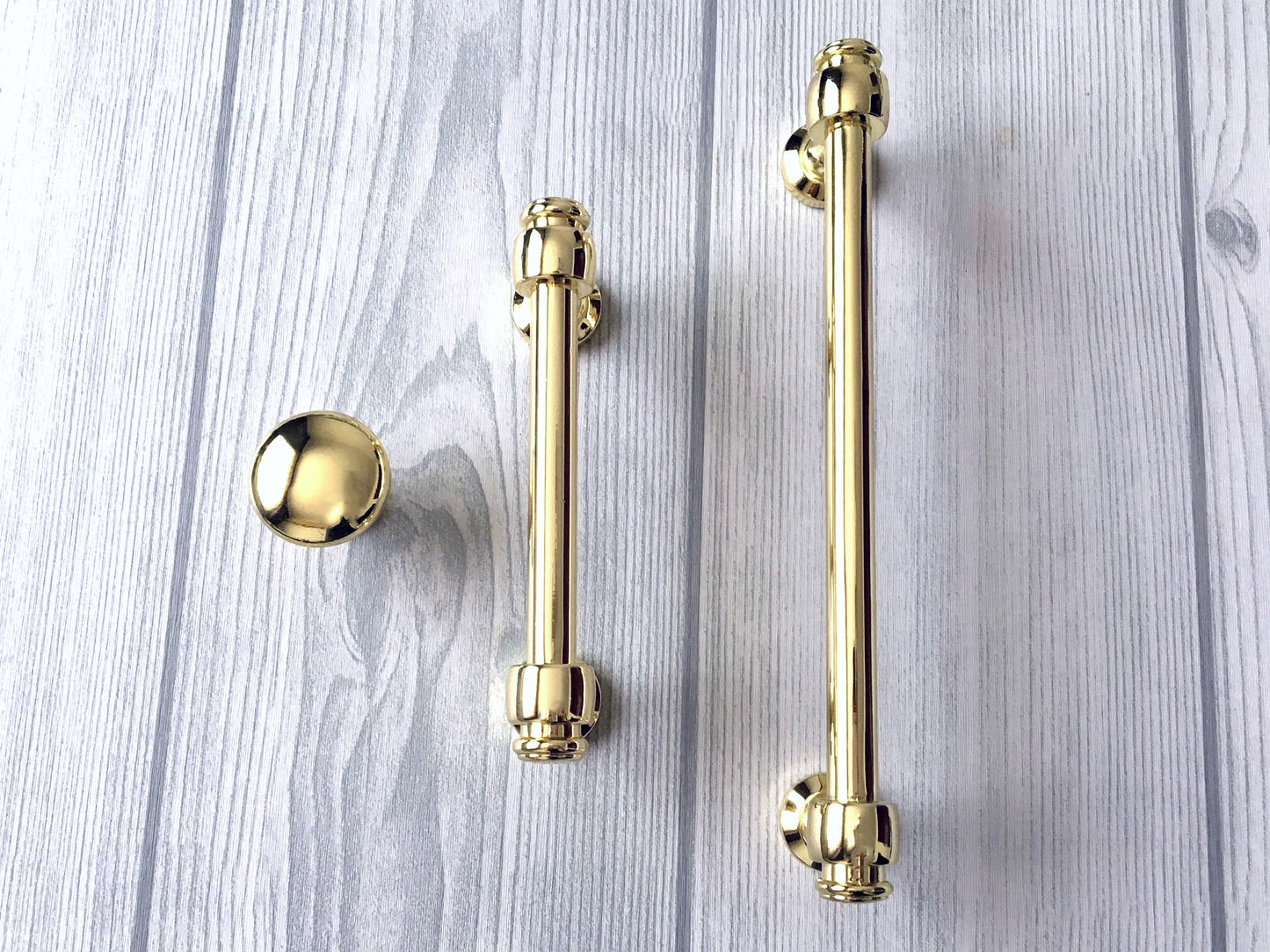3.5" 6" Centers Polished Gold Cabinet Bar Pull, Drawer Knob, Modern Kitchen Hardware