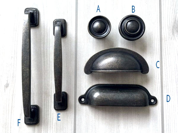 Farmhouse Cabinet Handle & Cup Drawer Pull - Dark Antique Bronze