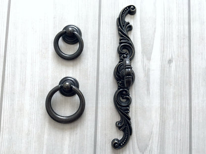 Dark Antique Bronze Ring Knobs