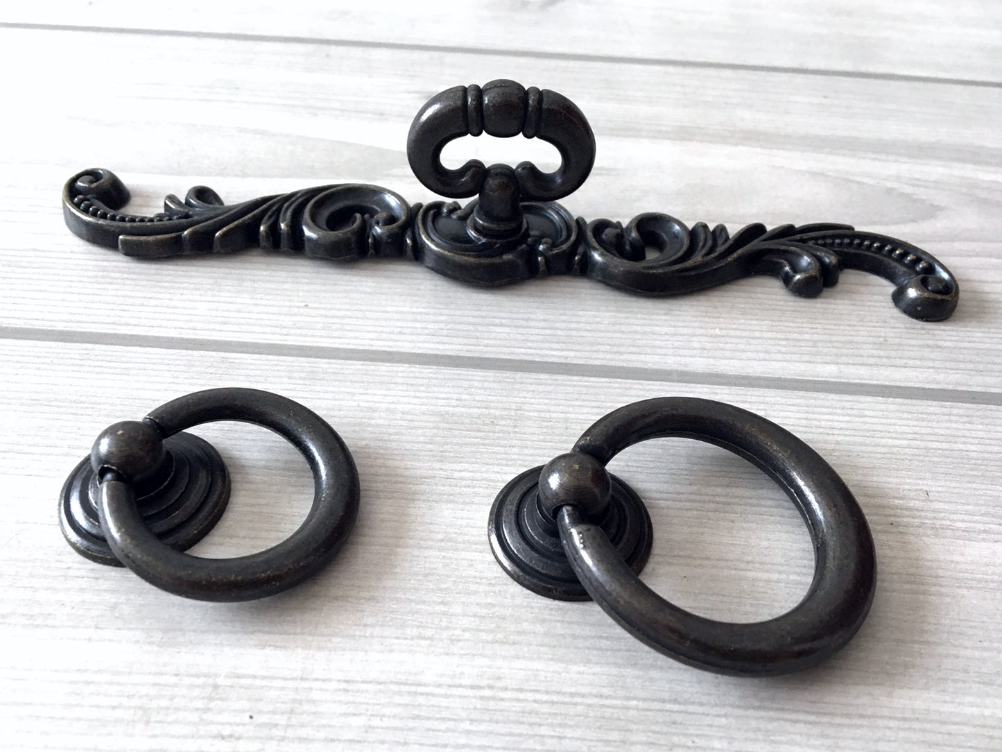 Dark Antique Bronze Ring Knobs