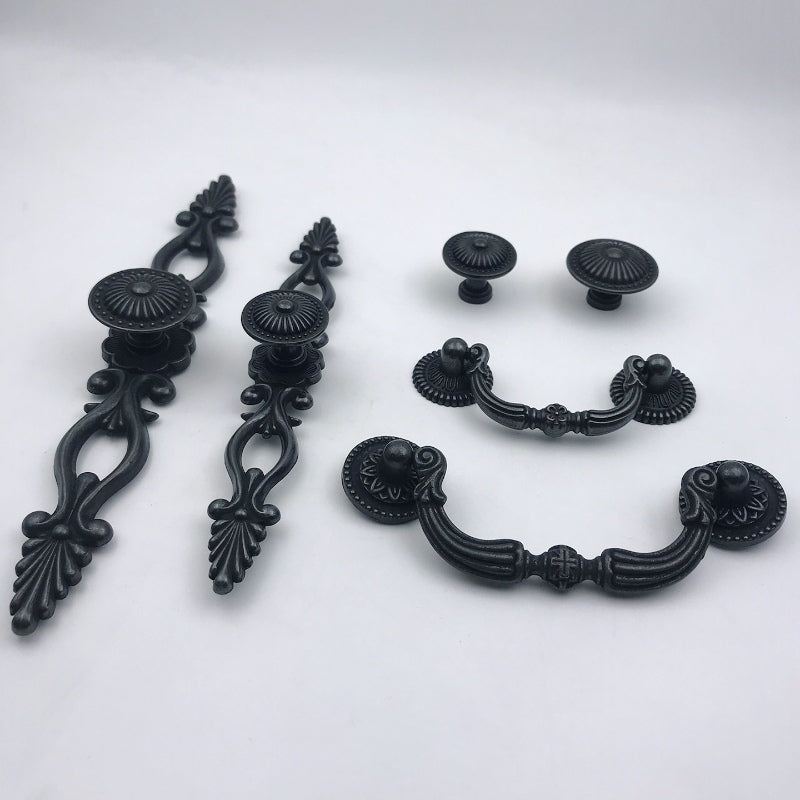 Antique Black Bronze Swing Bail Pull & Knob