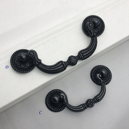 Antique Black Bronze Swing Bail Pull & Knob
