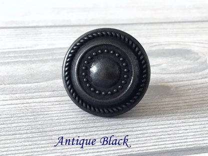 Vintage Look Drawer Knobs Antique Black