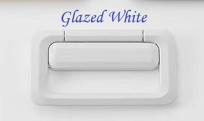 2.5" Holes Square Flat Bail Drawer Pulls Invisible, Gray Nickel Gold White Black, 64 mm Centers