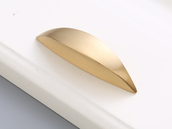 1.25" Centers Brass Cabinet Pull, Modern Drawer Handle