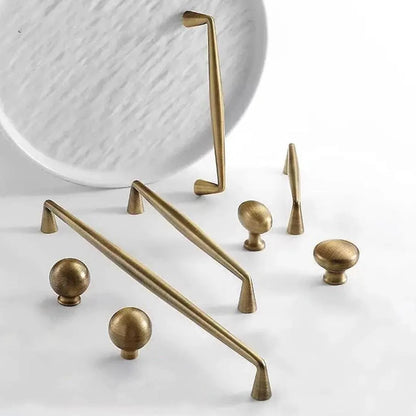 Antique Bronze Cabinet D Pulls & Drawer Knobs, Simple Classic Kitchen Hardware