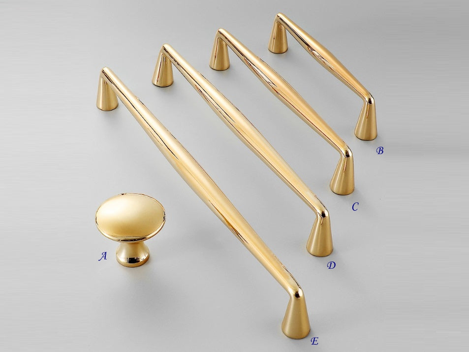 Polished Brass Cabinet Pulls - 3.75" to 12.5" - LynnsHardware