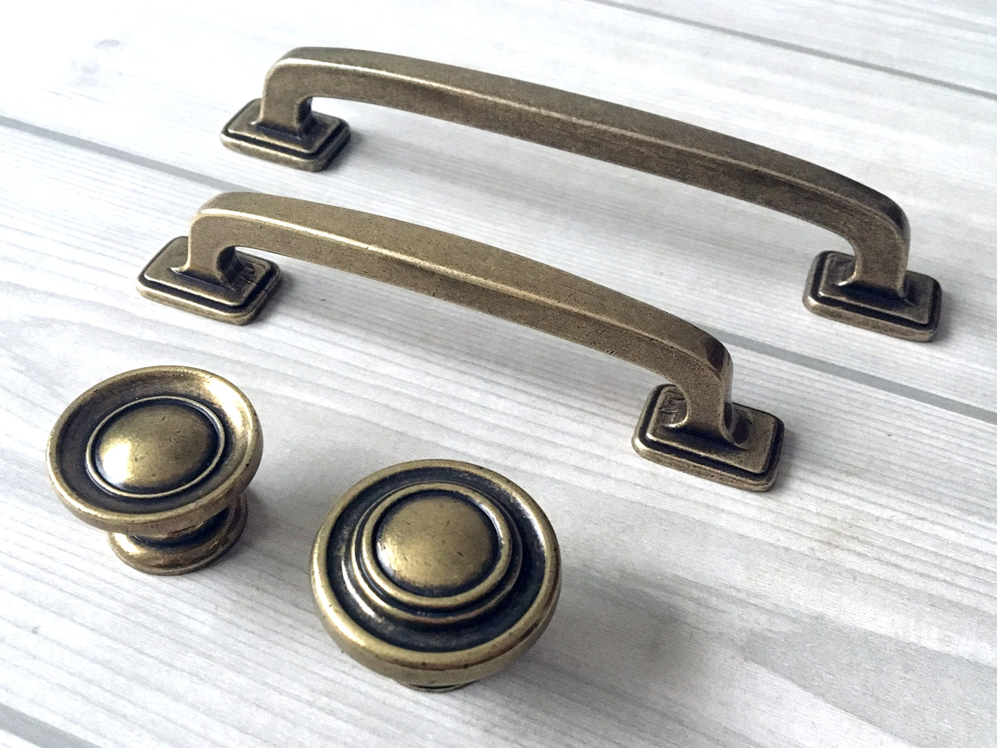 3.75" 5" Bronze Cabinet Handle & Knob, Rustic/Retro Kitchen Hardware