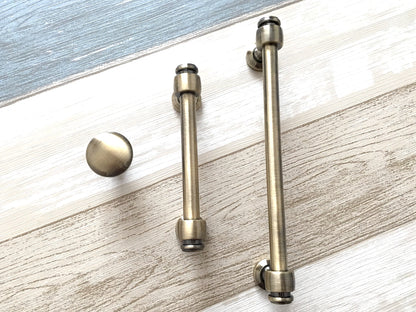 3.5" 6" Centers Cabinet Bar Handles in Brushed Bronze