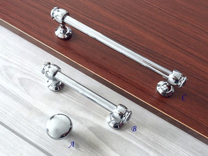 3.5" 6" Centers Polished Chrome Cabinet Bar Pull, Drawer Knob, Modern Kitchen Hardware
