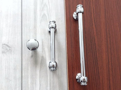 3.5" 6" Centers Polished Chrome Cabinet Bar Pull, Drawer Knob, Modern Kitchen Hardware