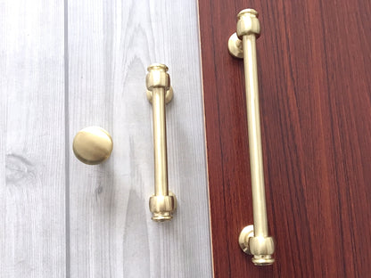 3.5" 6" Brushed Gold European Cabinet Bar Pull & Drawer Knob