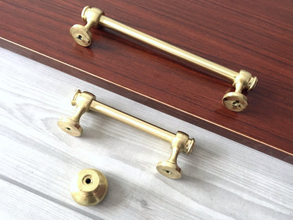 3.5" 6" Brushed Gold European Cabinet Bar Pull & Drawer Knob