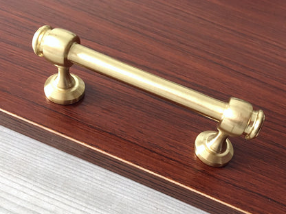 3.5" 6" Brushed Gold European Cabinet Bar Pull & Drawer Knob