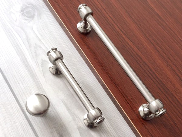 3.5" 6" Centers silver Cabinet Bar Pulls